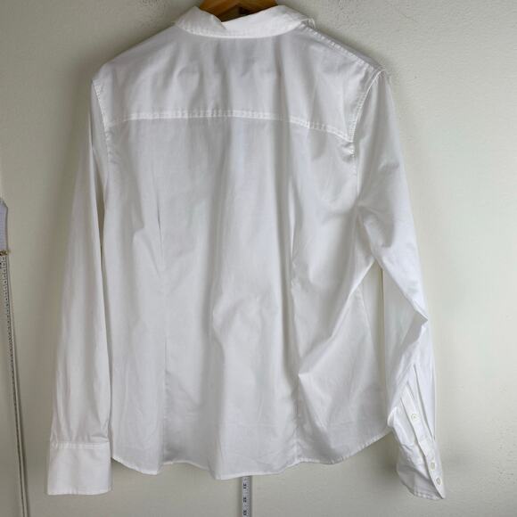 NWT J. Crew Curvy Slim Stretch Perfect Shirt Size 18 White Blouse Career Staple - Picture 11 of 15